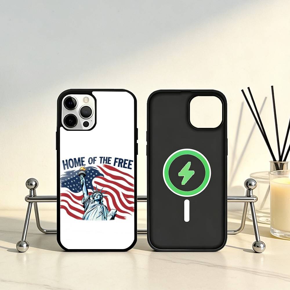 Чехол для телефона с флагом США Чехол для телефона для iPhone 17, 16, 15, 14, 13, 12, 11 Plus, Pro Max Магнитный для Magsafe Беспроводная зарядка