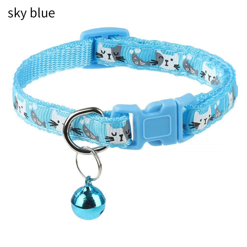 Мультяшный кошачий ошейник Быстросъемный Безопасный Разрывной Регулируемый с Колокольчиком Товары для питомцев