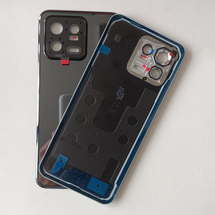 Для Xiaomi 13 Mi13 Задняя крышка корпуса аккумулятора Задний корпус Стеклянная крышка Корпус телефона с клеем Рамка камеры Линза