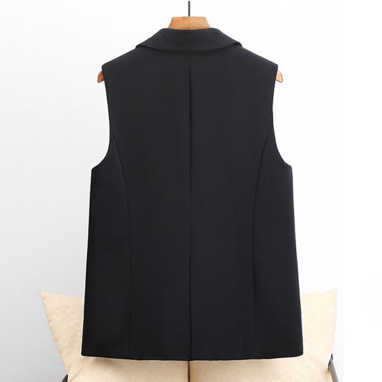 Женский жилет без рукавов с двумя пуговицами в стиле вестерн, приталенный кардиган, пальто, чистый цвет, глубокий V-образный вырез