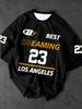 Мужская спортивная майка Лос-Анджелес 23 принт футболка с коротким рукавом летняя графическая бейсбольная майка больших размеров женская спортивная футболка