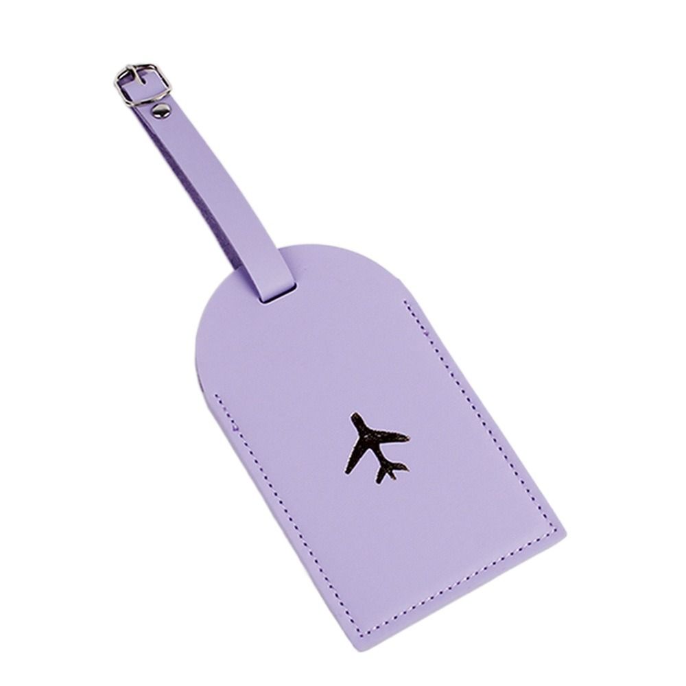Colorful PU Luggage Tag Boarding Pass Information Card Portable Baggage Name Tags Women