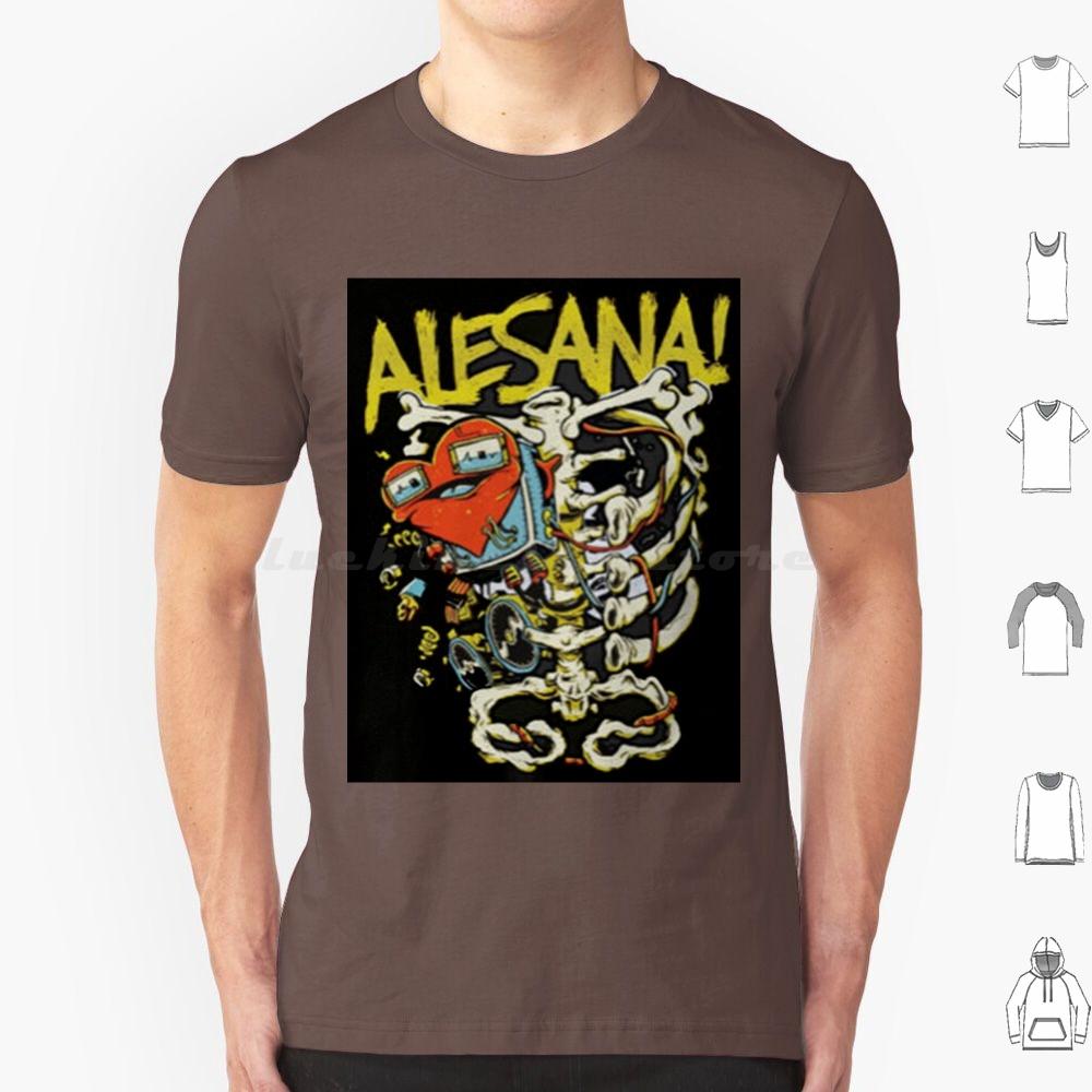 Alesana 12 T Shirt Big Size 100 Cotton Alesana Skeleton Heart Scene Emo Scenemo Punk Band Post Hardcore Hardcore Goth Gothic