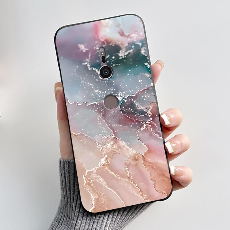 Чехол для sony Xperia XZ2 XZ3 Черный Силиконовый Мягкий ТПУ Чехол для Телефона sony XZ2 XZ3 Роскошный Милый Любовь Кролик Забавный Защитный Задний Чехол