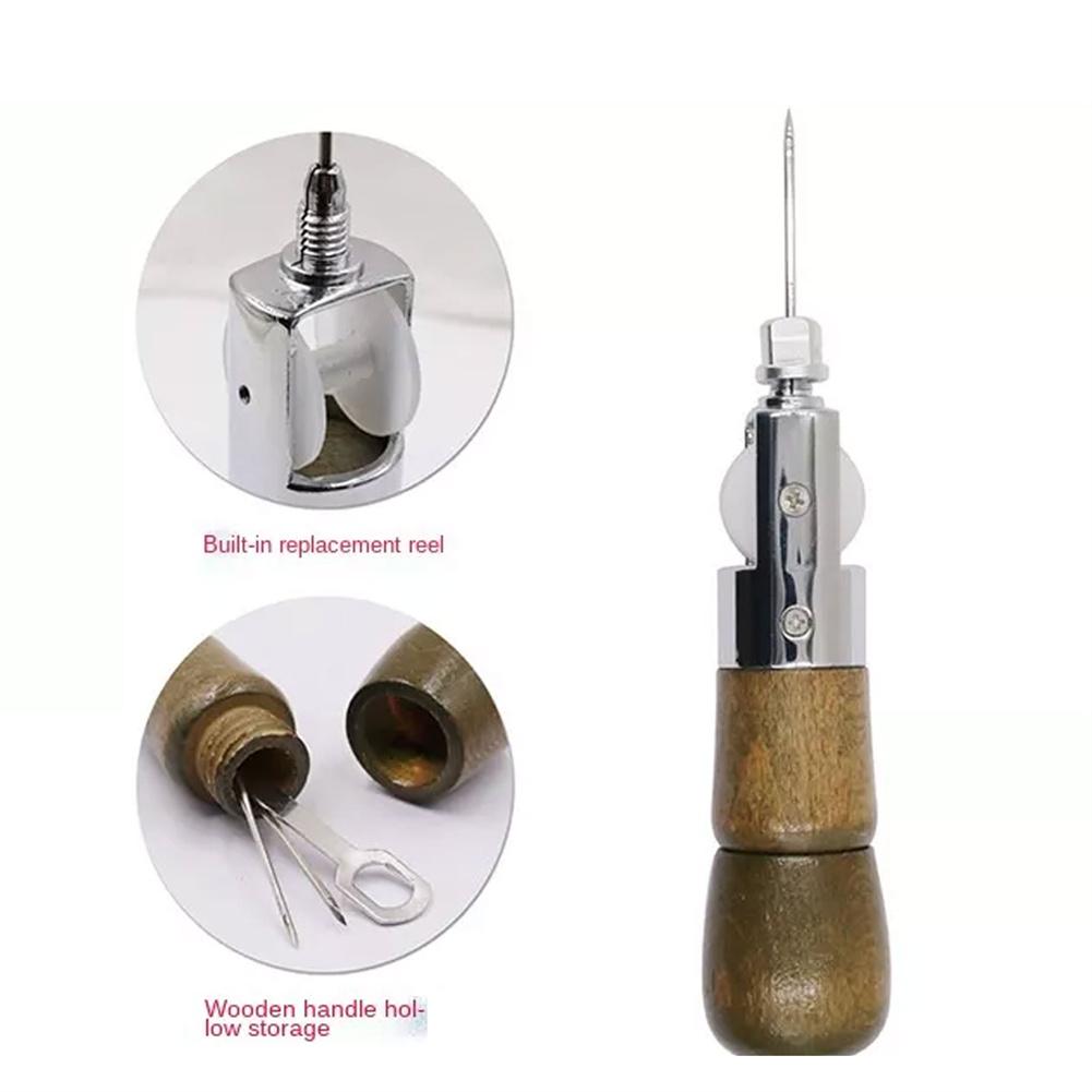 DIY Leather Sewing Awl Thread Kit Manual Sewing Machine Stitcher Shoemaker Canvas Speedy Craft R7R9