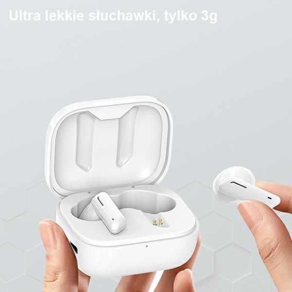 Słuchawki Bluetooth 5.1 AWEI T36 TWS ze stacją dokującą Białe