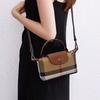 Aidrani  The New Women's One Shoulder Crossbody Bag Is Made of Canvas and Cowhide, with a High-end and Elegant Checkered Pattern