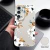 Ретро Цветы Черная Роза Печать Чехол Для Samsung S26 S25 Ultra S24 S23 S22 S21 FE A15 A35 A55 A16 A36 A56 A17 A18 A37 A57 5G Кожаная Текстура Обложка