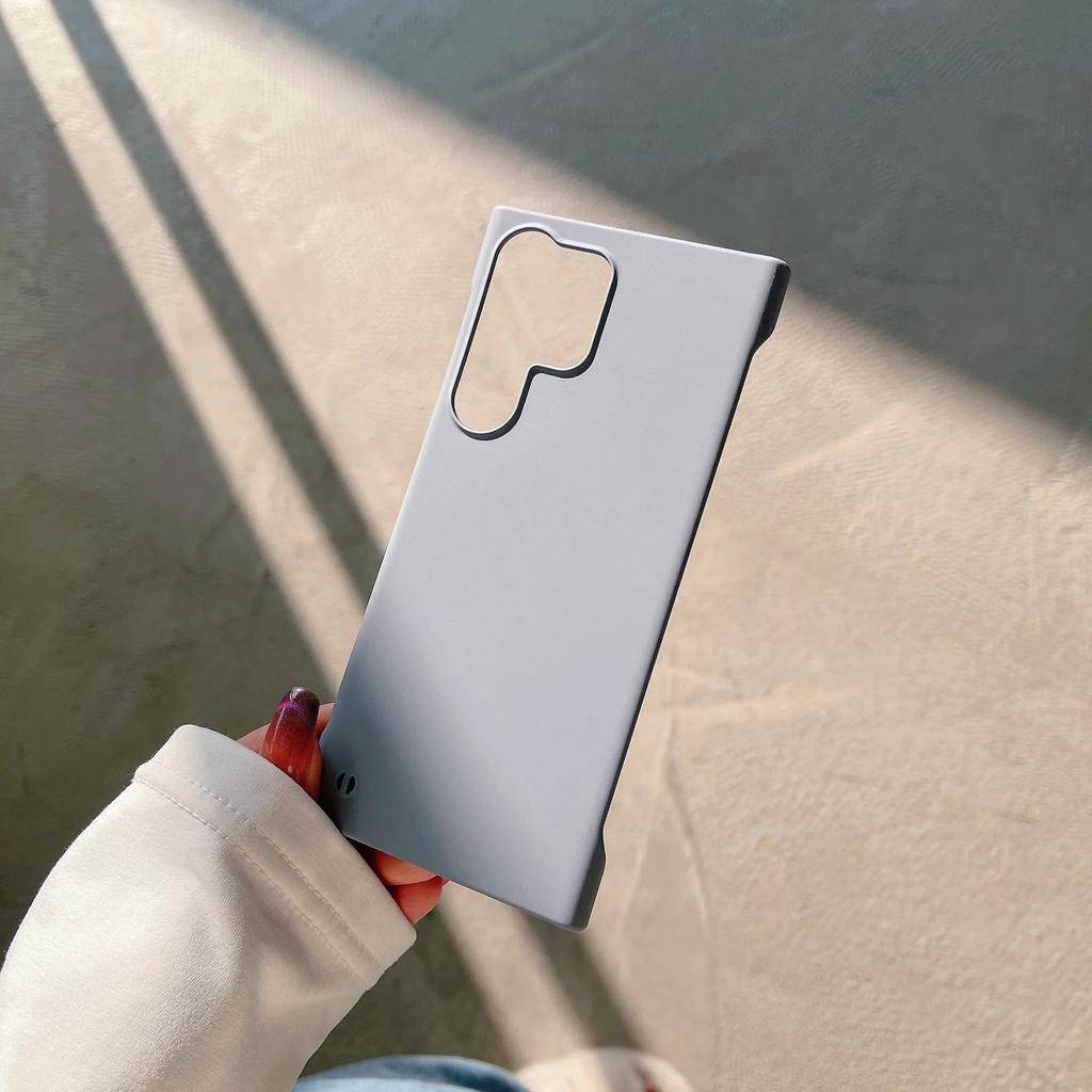 Тонкий безрамочный чехол для телефона Samsung Galaxy S24 S23 S22 S21 S20 FE S10 Note 20 Ultra 10 Plus пластиковая жесткая матовая задняя крышка T03