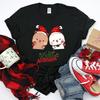 Merry Christmas Cute Bubu Dudu Cartoon Graphics Tshirt Popular Holiday Party Unisex Cotton Tees Trendy Funny Christmas Shirt