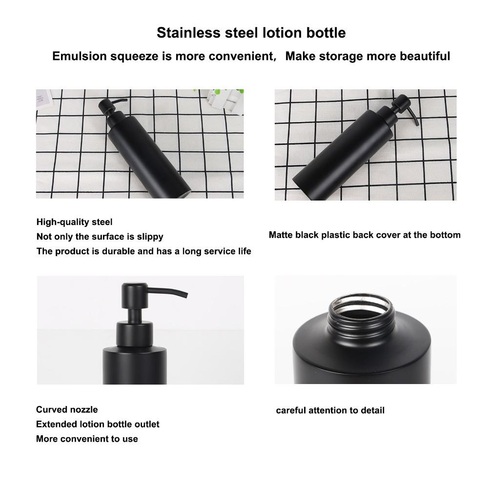 350ml Capacity Soap Dispenser Black Liquid Soap Dispenser Practical Hand Soap Dispenser Home Hotel