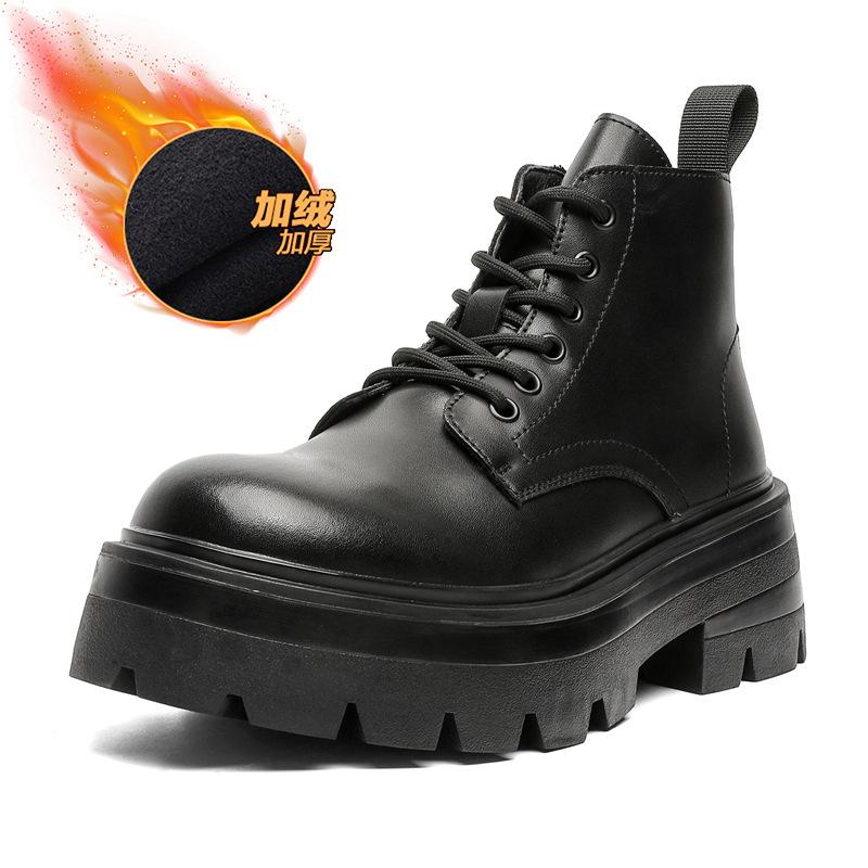 Ботинки Мартина мужские новые осенне-зимние на толстой подошве износостойкие водонепроницаемые британские ботинки на шнуровке трендовые локомотивные короткие ботинки 3321-J