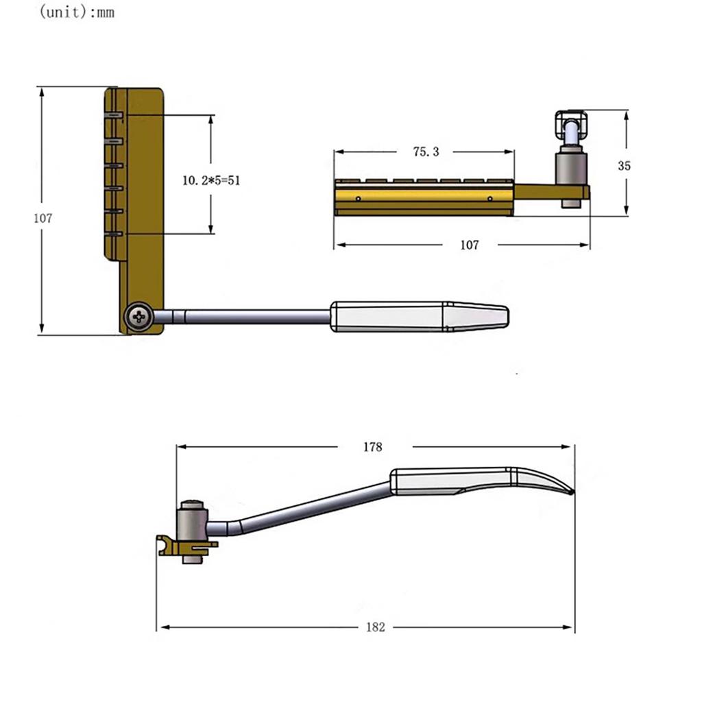 1 Набор Короткая Версия Maestro Vibrola Тремоло-бридж Джазовый Тремоло-бридж для Электрогитары Стиля SG LP Аксессуары