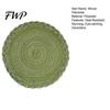 Heat Buffer Table Mat 12 Inch Round Placemats, Polyester Woven Braided Place Mats, Durable Washable Resistant Circle Dining Mats for Kitchen