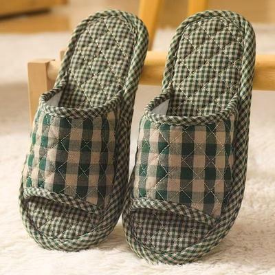 Новые хлопковые тапочки на все четыре сезона с нескользящей тканевой подошвой, мужские и женские, для дома, бесшумные, для деревянного пола