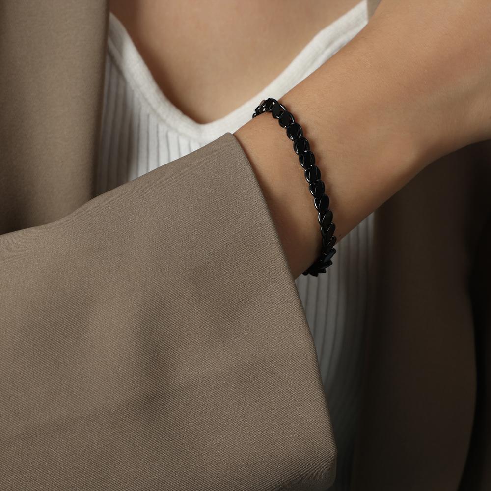 New Style Twist Link Necklace & Bracelet  Jewelry Set Titanium Steel Gold Color Chain For Women