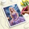 Disney Жемчужная живопись Замороженная фиолетовая луна Страна грез Креативное искусство 5D Жемчучная вышивка Набор для вышивания крестом Ручная работа DIY Декор для дома и комнаты Подарок