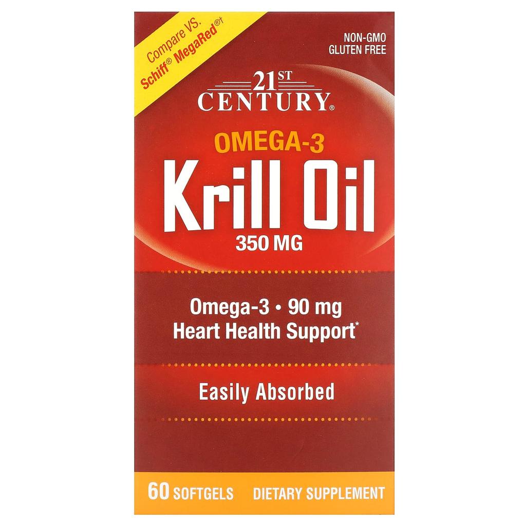 21st Century Krill Oil, 300 Mg, 60 Softgels