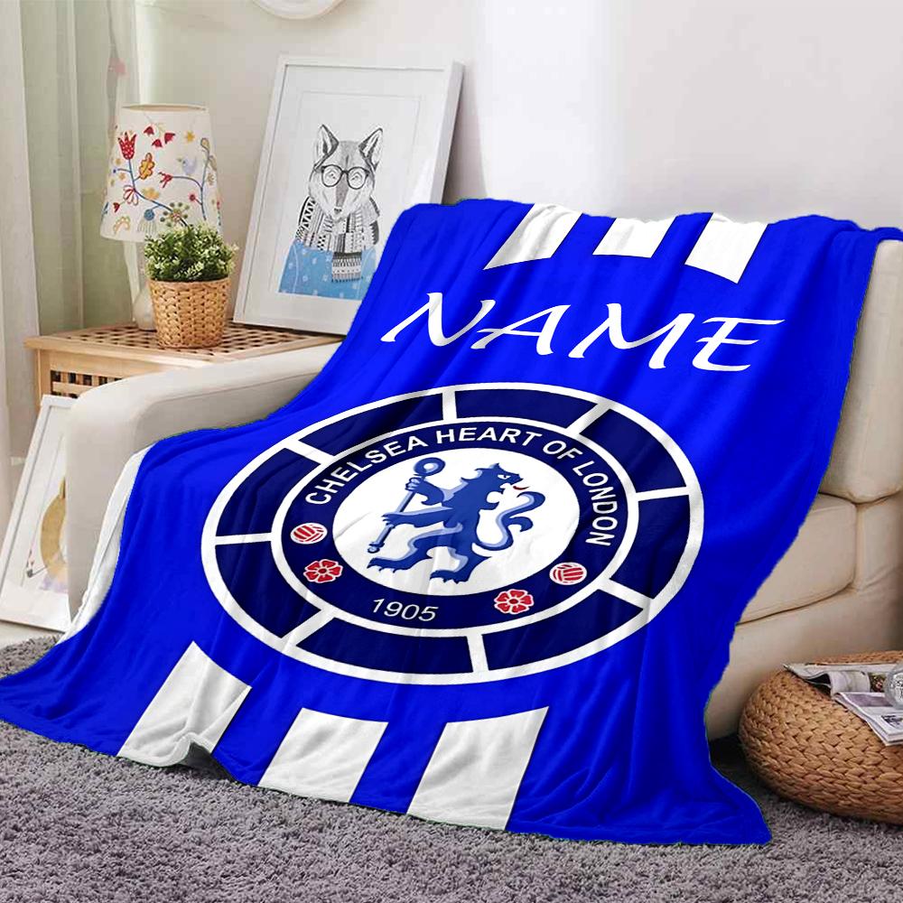 Custom Name Manchester City Crest blanket for Couch & Bed, Plush Cozy Fuzzy Blanket Super Soft & Warm Blankets for Fall and Winter. 0908266