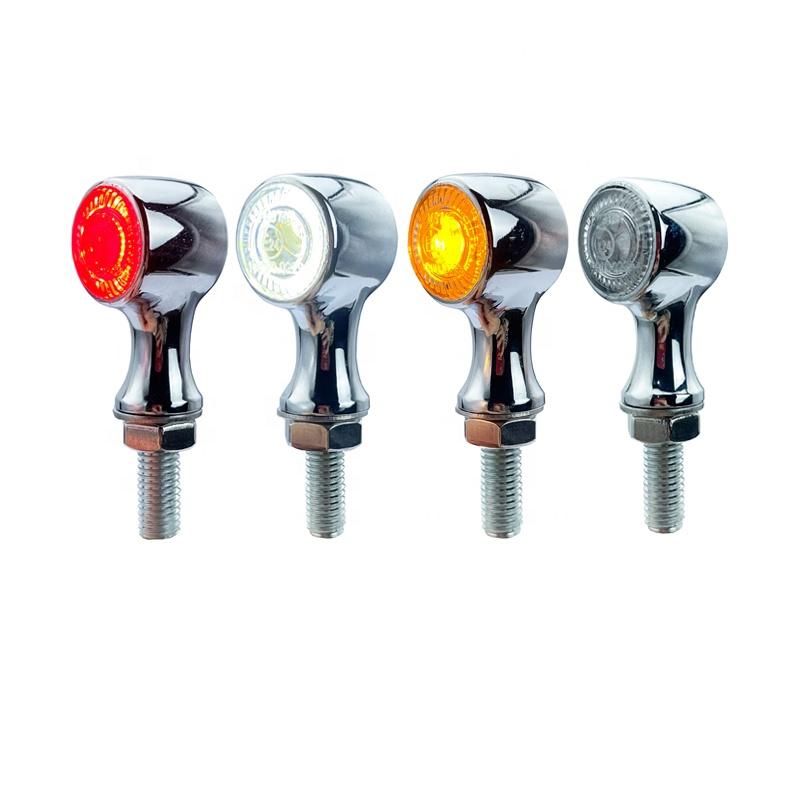 E Marked Chrome Housing Motorcycle LED Turn Signal Light Front Rear Turn Signal Taillight Led Indicator Blinker Lights