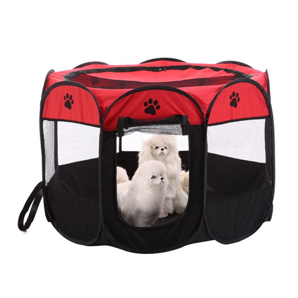 Portable Foldable Waterproof Pet Playpen Open-Air Oxford Air Mesh Playpen and Exercise Pen Tent