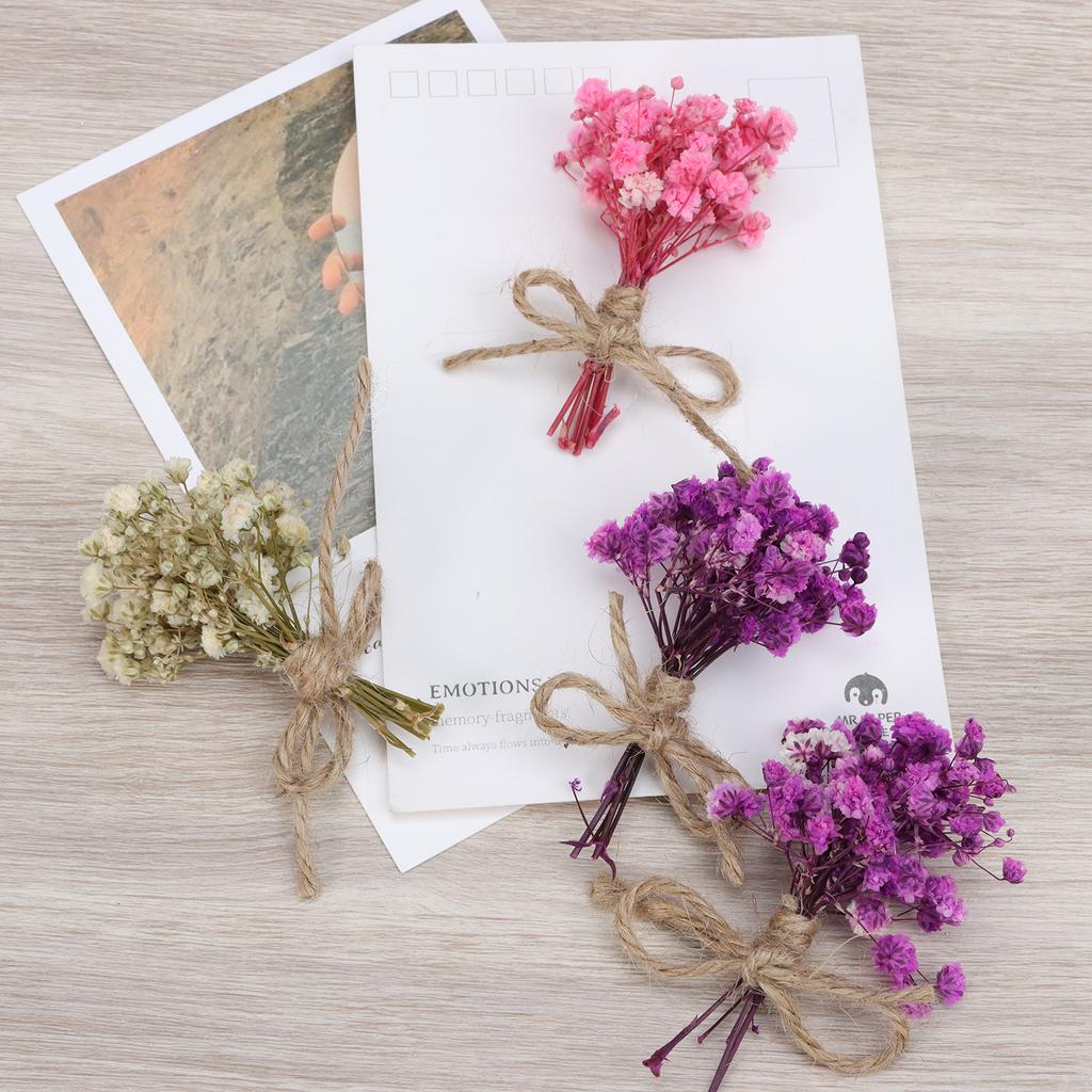 Мини-букеты цветов, букеты из сухоцветов и гипсофилы для поделок своими руками