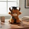 Корова-игрушка на выпускной, полностью набитая, игрушка Шотландский бык, пушистый бычок для