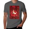 Unicorn And Gothic Fantasy Flowers Red Floral Motifs Tshirt Uv Protection Outdoor Tee Shirt