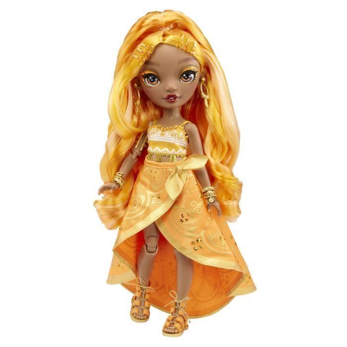 Poupée mannequin Rainbow High S4 - Meena Fleur - Orange - Accessoires inclus