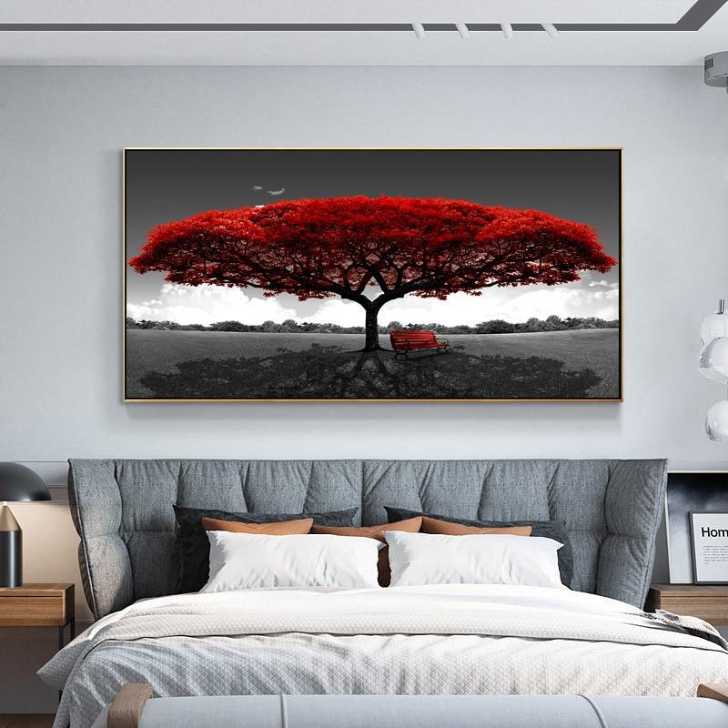 Древо жизни Густав Климт Пейзаж Цветы Настенная картина на холсте Скандинавский постер с принтом Картина для гостиной Домашний декор