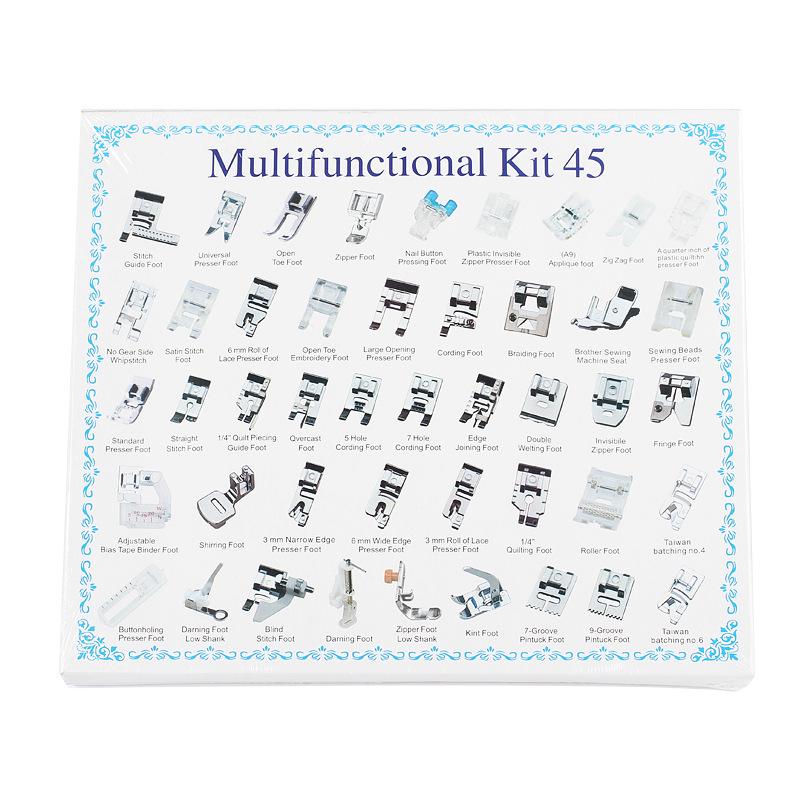 Набор многофункциональных прижимных лапок для швейной машины - 32 шт., 42 шт., 48 шт., 52 шт., 62 шт., 72 шт. Доступны варианты «Делюкс»