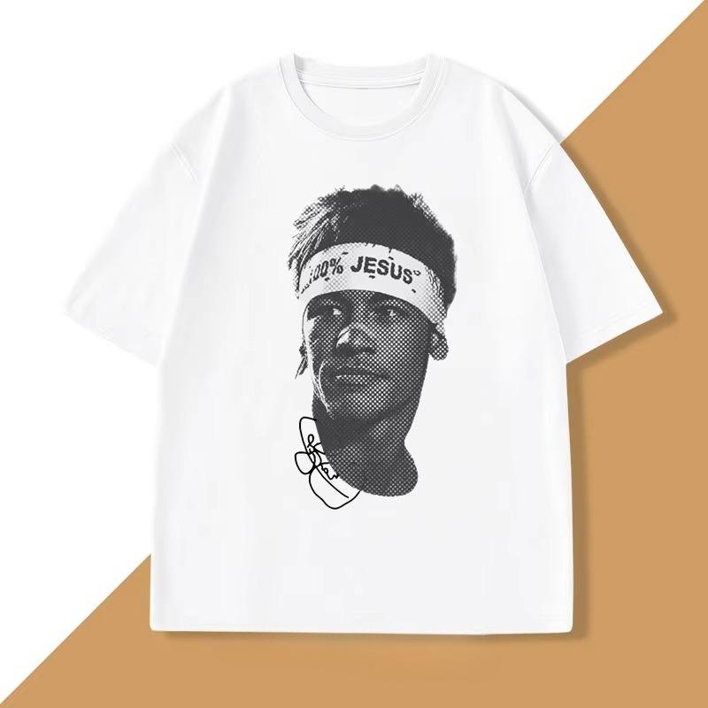 Neymar American Football Star Print T-shirt Women Short-sleeved T Shirt Unisex Athleisure Fashion Casual Tee Top