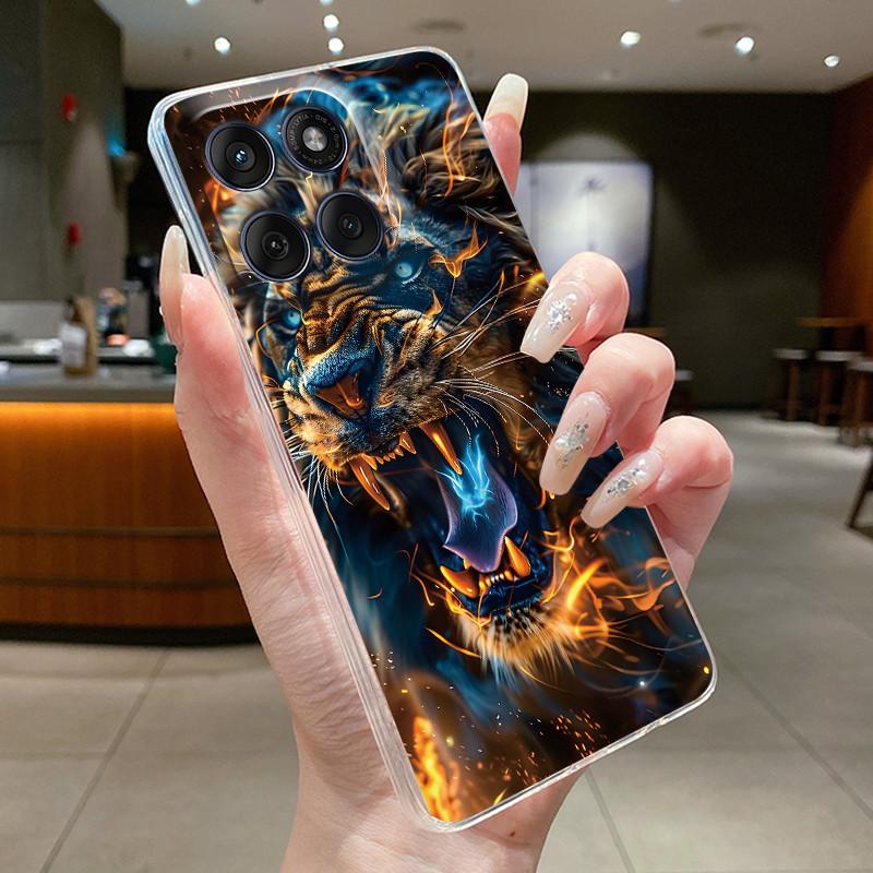 Phone Case For Motorola Edge 60 Fusion/Edge 60/Edge 60 Pro/Edge 60s Soft TPU Clear Unique Cute Painted Casing Anti-fall Cover