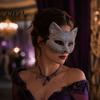 Full Face Skull Mask Rhinestone Halloween Mask, Sparkling And Cat Decorative Party Performance Adjustable Elastic Straps Costume for Carnival