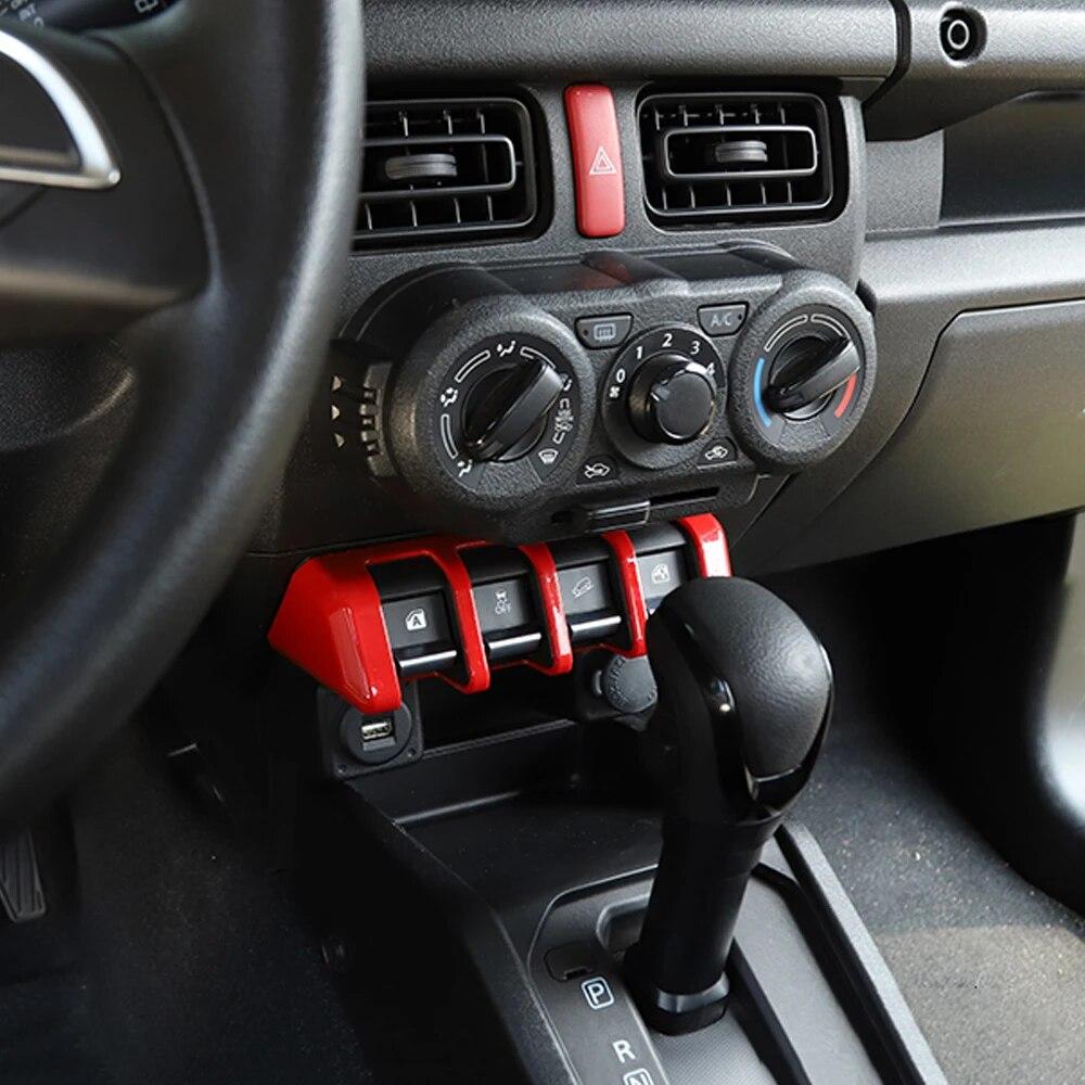 Car Window Lifting Switch Button Decoration Cover Stickers for Suzuki Jimny JB64 JB74 2022 Interior Accessories