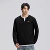 Mark Fairwhale Men's Waffle V-Neck Faux Two-Piece Long Sleeve T-Shirt