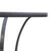 Garden Table Bistro Table Glass Table Tempered Glass+Metal Black L68.5xW68.5xH84cm