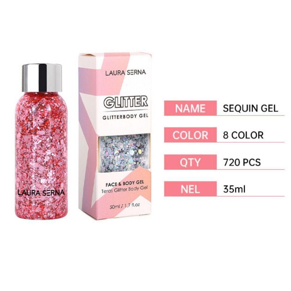Nail Hair Face Body Decoration Eye Glitters Cream Gel, Sequins Makeup Glitter Gel Face Decoration