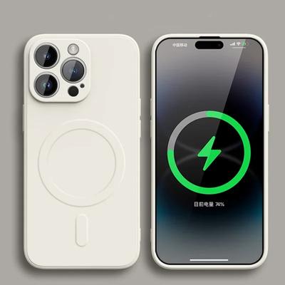 Жидкий силиконовый чехол Apple для iPhone 15 13 14 12 11 Pro Max Mini X XR XS 15 Plus Magsafe, магнитный защитный чехол для беспроводной зарядки