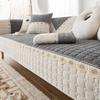Corduroy Soft Thickening Sofa Cushion Winter Plush Anti Slip Anti Cat Scratch Cushion Solid Color Lace Sofa Cover Cover Cloth