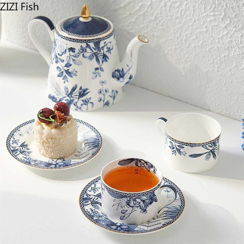 Простая кофейная чашка, керамическая кружка и чайник, креативный офисный набор для послеобеденного чая, латте, молока, кофейных чашек, британский домашний напиток, подарок
