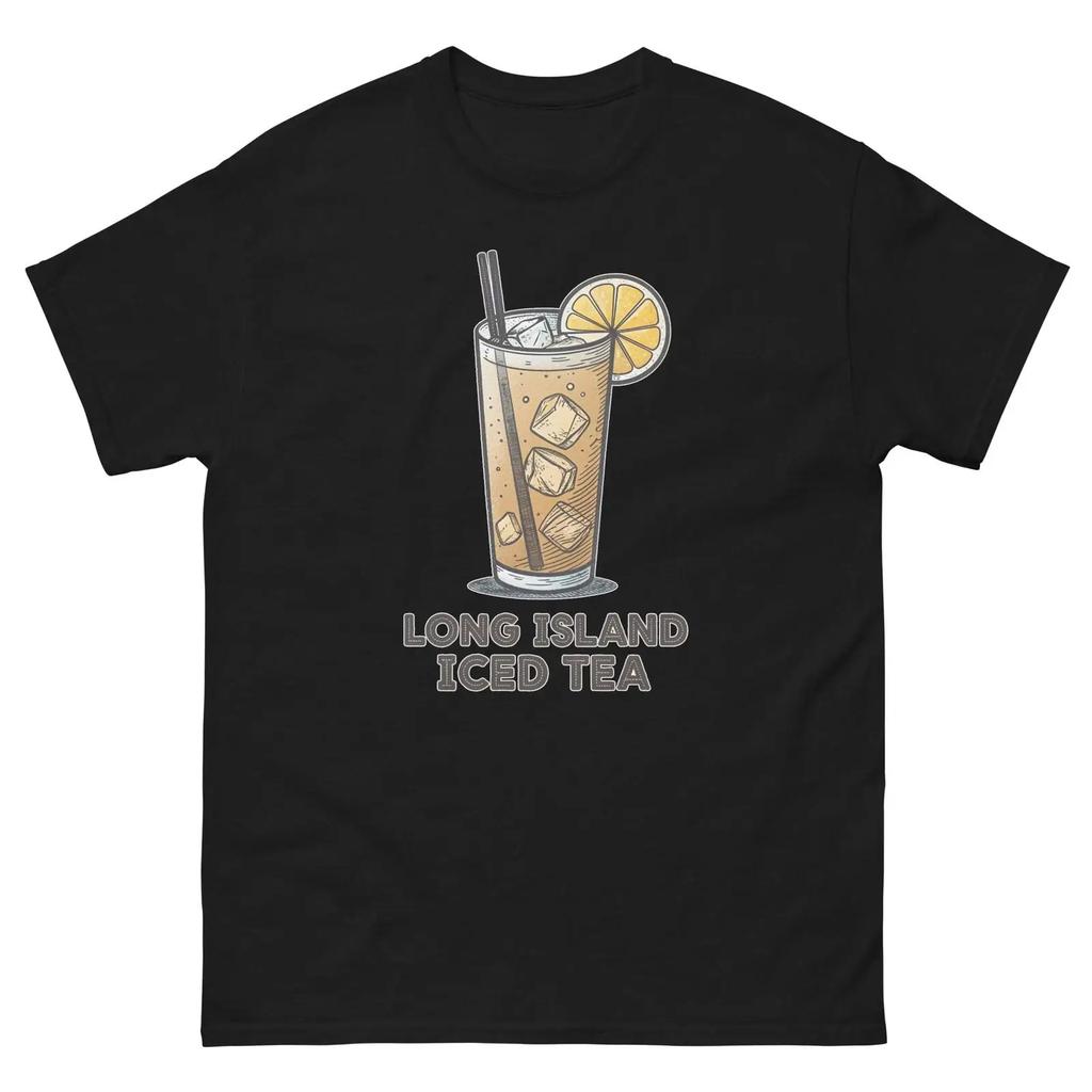 Long Island Iced Tea Drink Delicious Popular Beverage T Shirt Vintage Slightly Versatile Unisex Stylish Streetwear