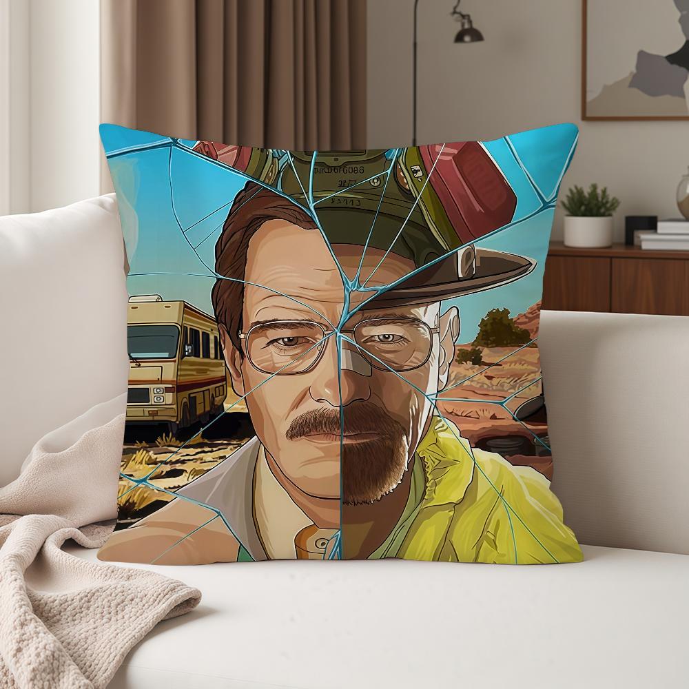 TV Series Breaking Bbad Self Adhesive Pillow Case Suitable For Bedrooms Living Rooms Cars Home Decoration