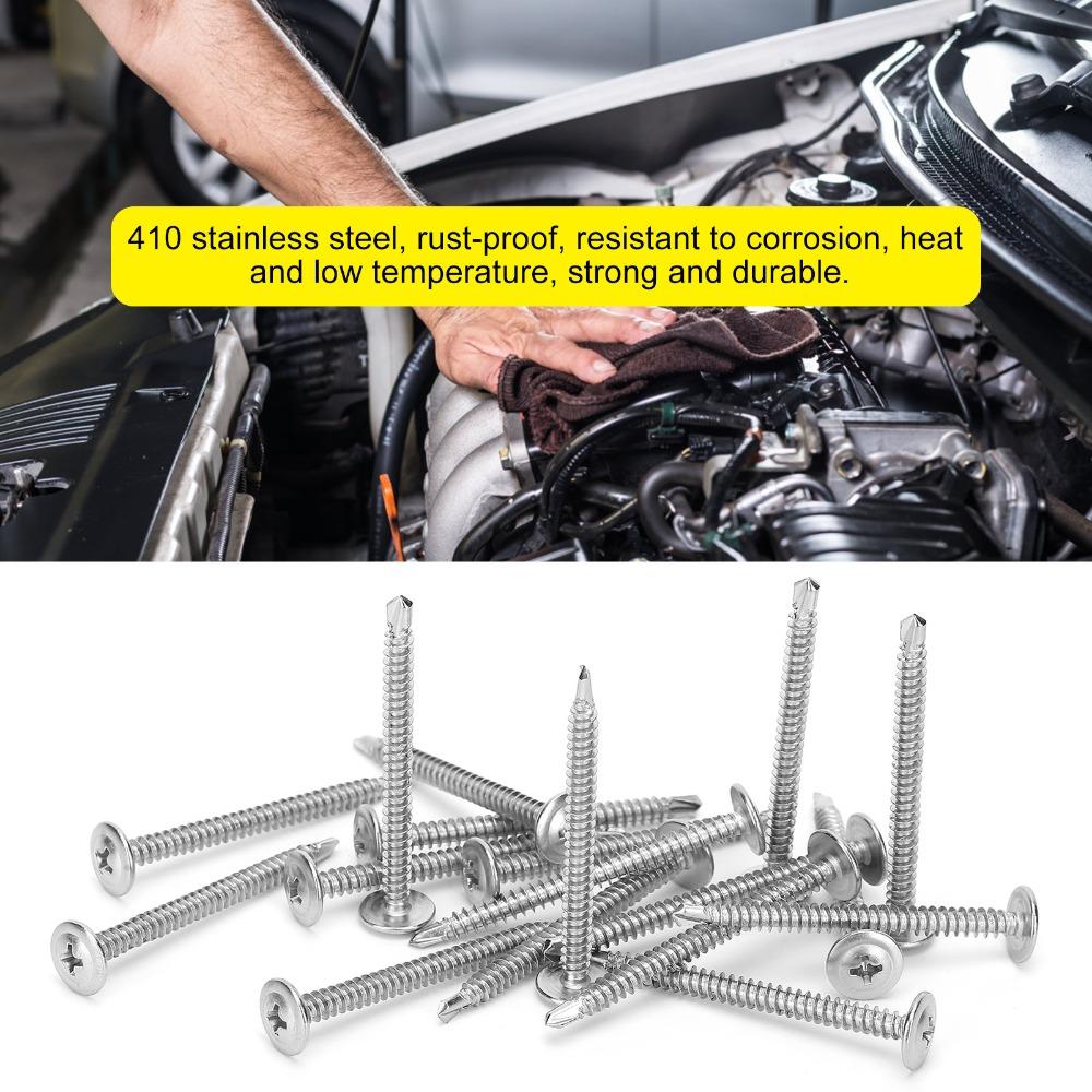 25PCS Quick Self Tapping Screws Phillips Drive Tek Screw Self Self Drilling Screws For Sheet Metal