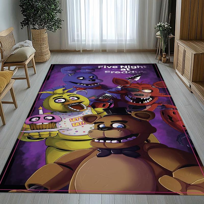Хоррор Фредди F-FNAF Игры Гостиная Нескользящий Ковер Мягкий Ковер для Спальни Детской Игровой Комнаты Дивана, Домашний Декор Придверный Коврик Подарок