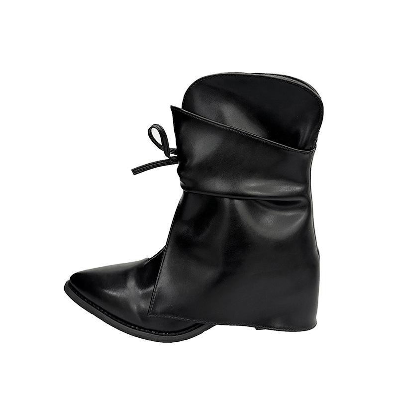 Модные Модные Ковбойские Сапоги с Острым Носком для Женщин, Цветные Блоки, на Толстом Каблуке, Женские Сапоги до Середины Икры, Винтажные Короткие Ботинки