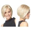 Женский короткий светлый синтетический парик, натуральный пушистый волнистый парик с боковой частью, челка для женщин, повседневное использование, косплей, термостойкий парик