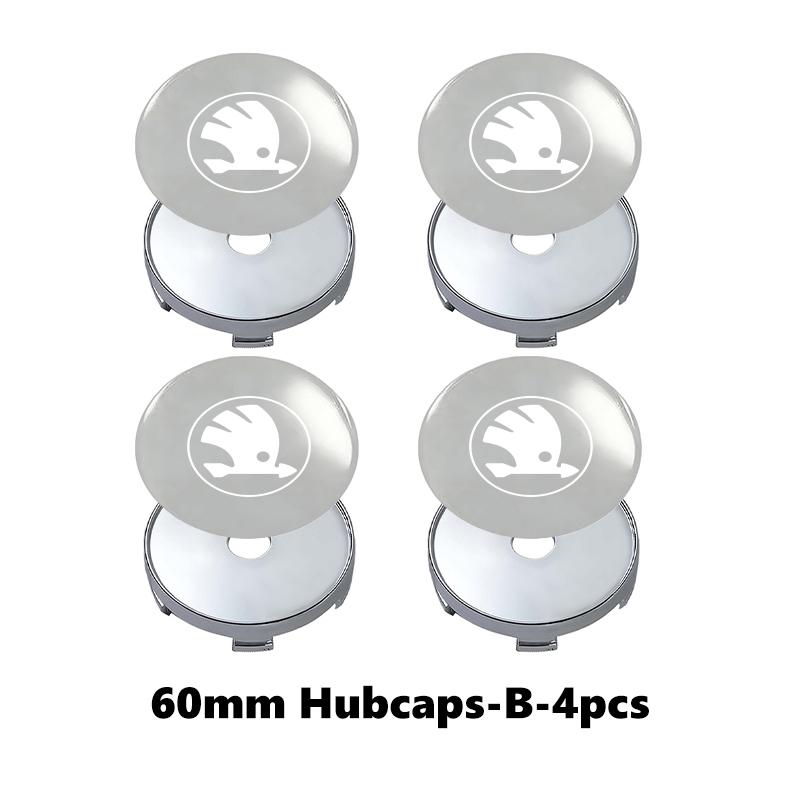AAAAG1 Car Styling Wheel Center Hub Cap Badge Emblem Sticker Accessories For Skoda Fabia Kamiq Superb Scala Enyaq-iV MK3 VisionS Yeti