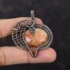 Кулон с солнечным камнем, кулон из медной проволоки, кулон ручной работы, ювелирные изделия из солнечного камня, кулон с драгоценным камнем, этнический кулон, кулон из медной проволоки, ювелирный подарок для нее