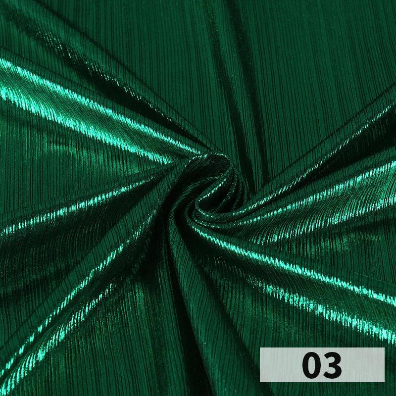 1x1.45 Meter Metallic Gliter Soft Fabric Shiny Gold Silver Fashion High Stretch Bright Silky Cloth for Diy Sewing Dress Fabrics